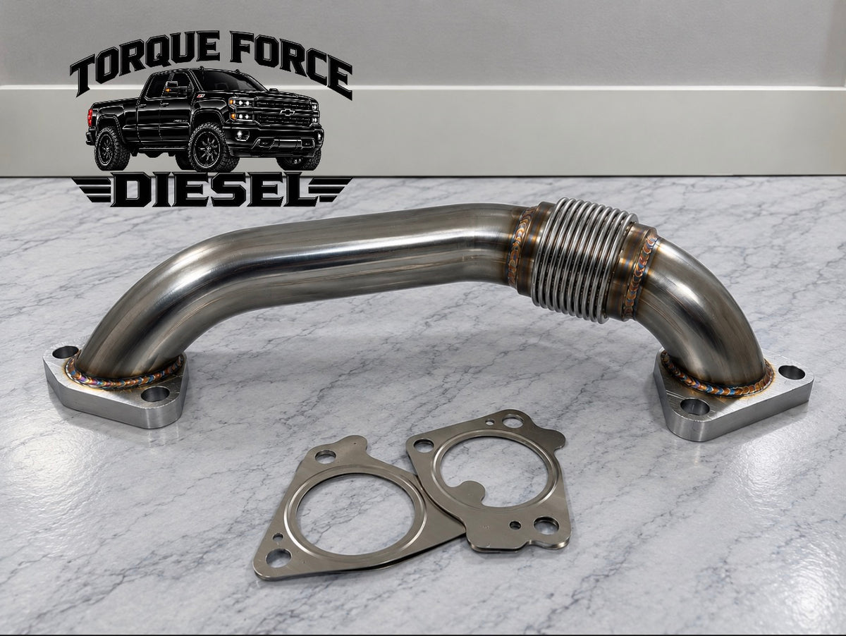 6.6L Duramax Heavy Duty Upgraded 304SS Up Pipes W/ Gaskets For )1-16 GMC Chevy